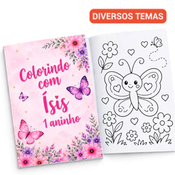 Livrinhos de colorir personalizados lembrancinha de aniversário