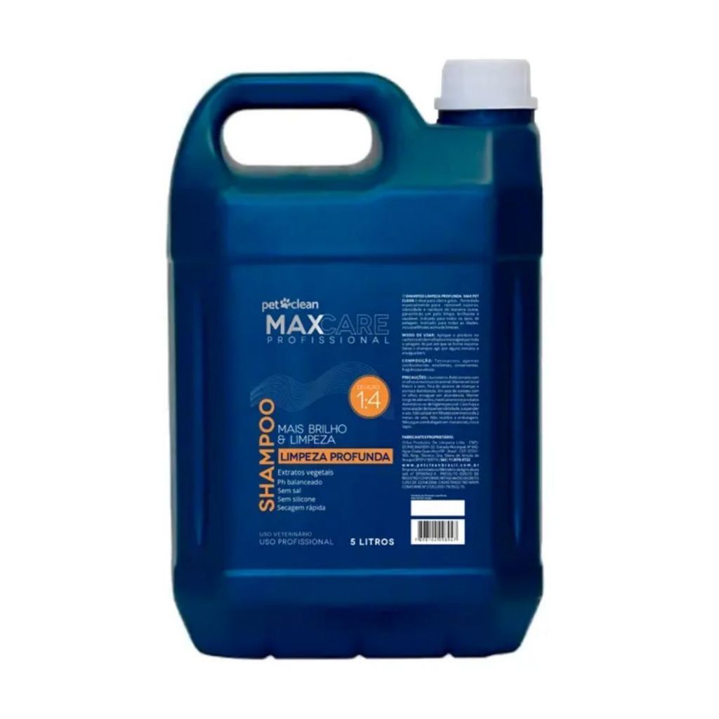 Shampoo e Condicionador 5L Sabonete Liquido Pet Clean Profissional Limpeza e Cuidados de Cachorro e Gato Tosa Pet Shop — imagem 2 de 2