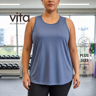 Lovito Regata Plus Sizer Esportiva Bicolor Feminina PKB1282BRL1312