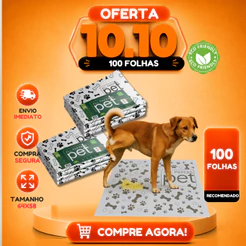 Kit Jornal Pet Higiênico 50/100/150/200 Folhas de alta Absorção - tamanho gigante