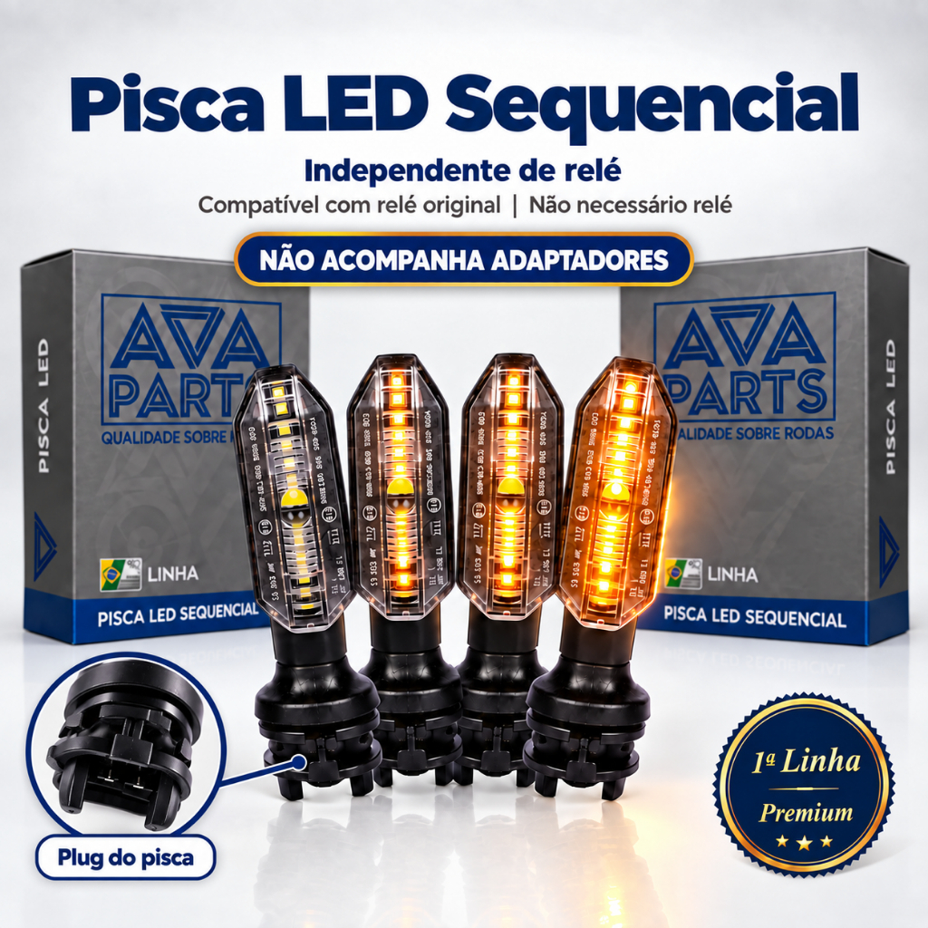 4 Pisca Led Sequencial Honda Titan Fan 125 150 160 2014 a 2026 Modelo CB 250F