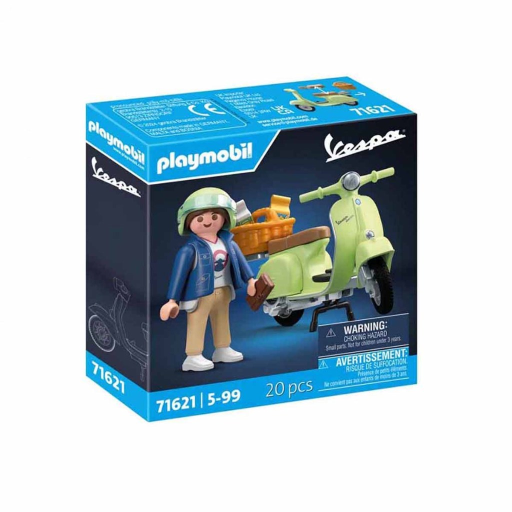 Vespa Verde com Mulher - Playmobil Vespa 71621
