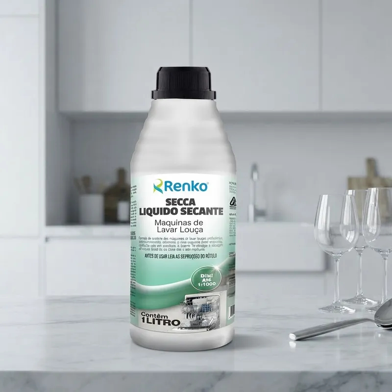 Secante Liquido Para Lava Louças Secca Super Concentrado 1 Litro Uso Profissional - Renko