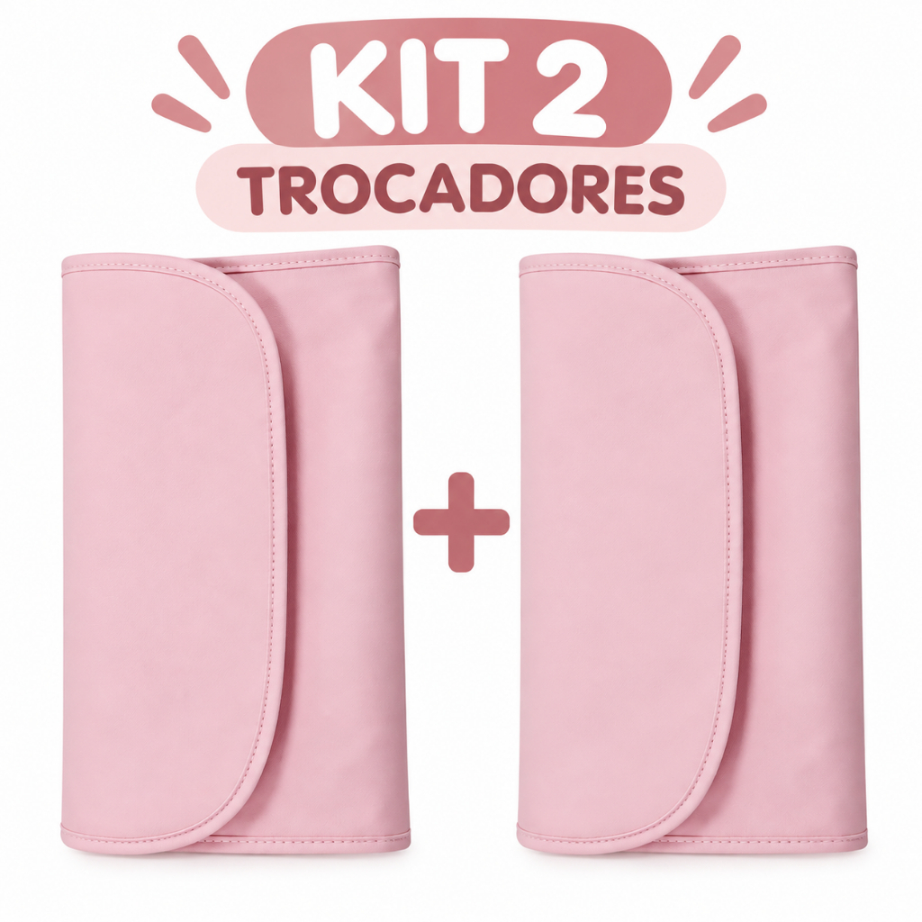 kit de 2 trocadores de Fralda Portátil Impermeável e acolchoado
