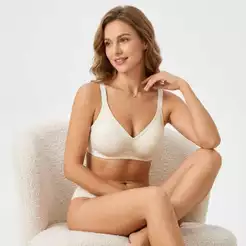 Z&D Lingerie Top Sem Costura Conforto Absoluto Sem Aro Modelo Sustentação Invisível com Estampa Floral Delicada 628 628