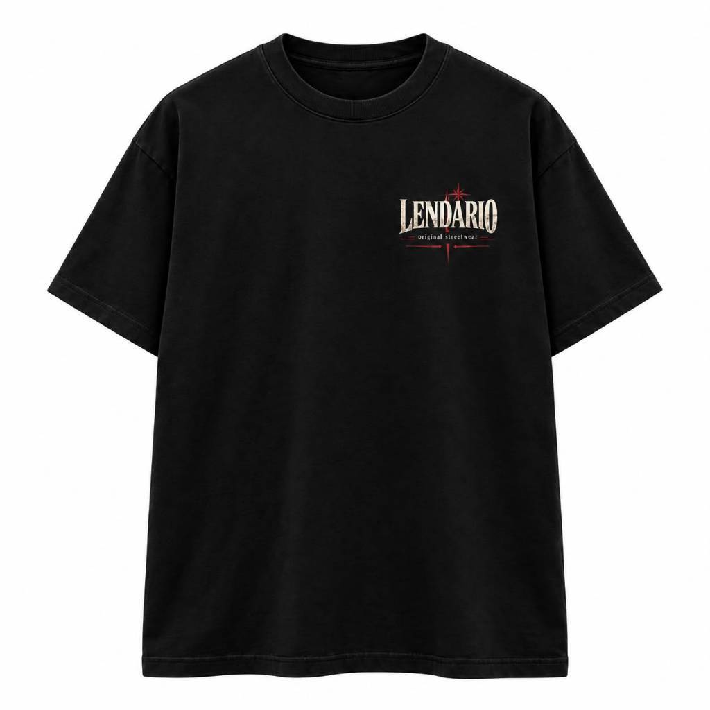 Camiseta Masculina Lendário Streetwear Oversized Estampa Premium Urbana