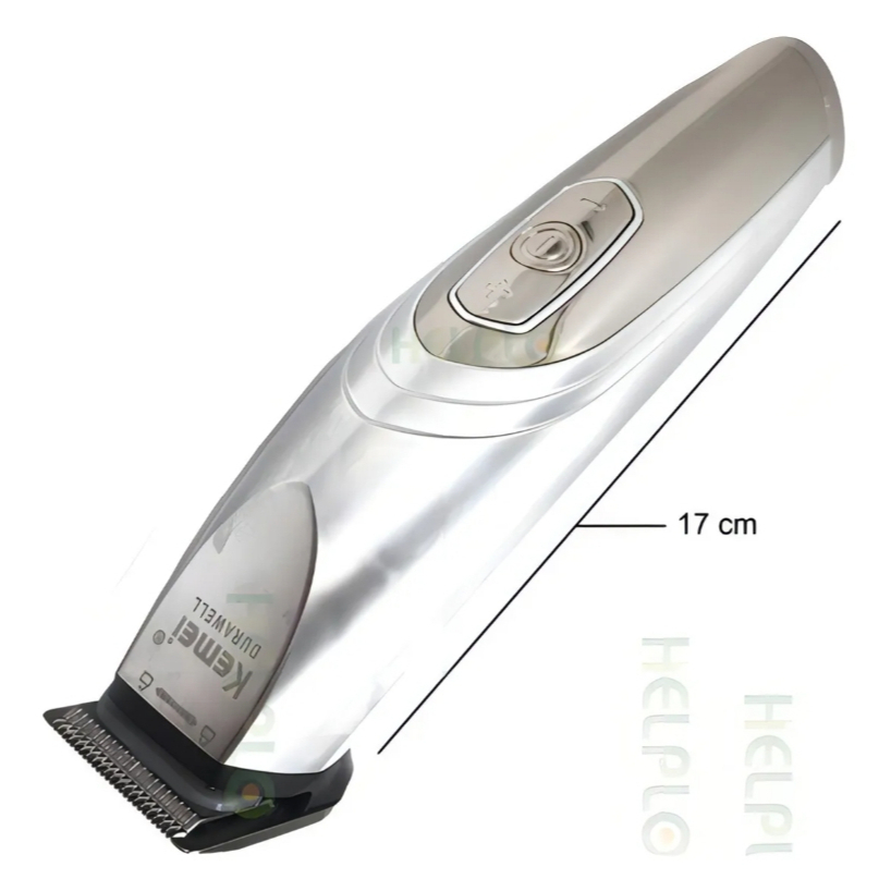 Máquina Acabamento Kemei 2714 Corte Cabelo 3 Em 1 Visor Led Cor Prateado · foto 2