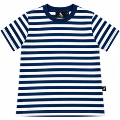 Camiseta Infantil Listrada Menino Algodão Premium Fio Tinto Gola Redonda Tam 2 ao 14