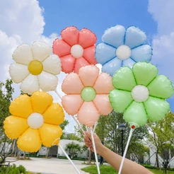 Kit 6 Balão Flor Margarida Pastel Decoração Festa Jardim 45cm Pequena Centro de Mesa