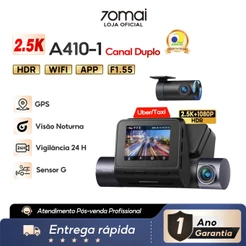 Câmera Veicular 70mai A410 Gps 2.5k Hdr 2'' Tela App Vigilância 24h F1.55 Super Visão Noturna