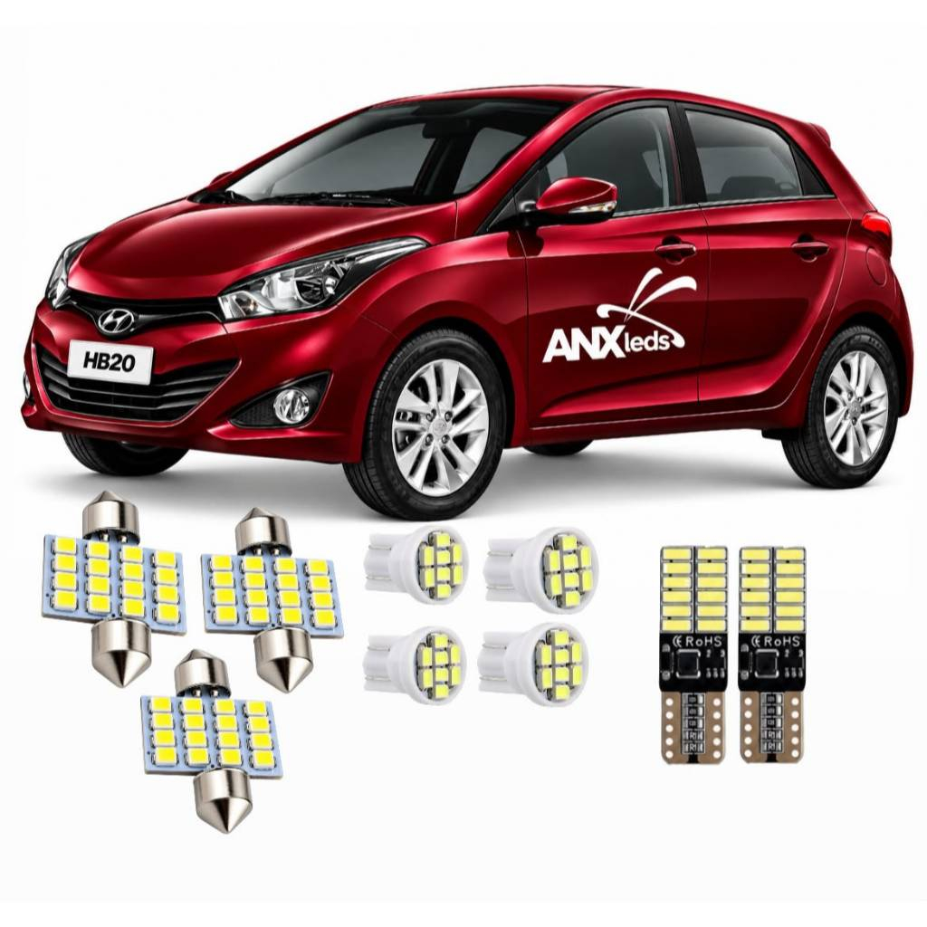 Kit Lampadas Led P/ Hb20 -2013 2014 2015 2016 2017 2018