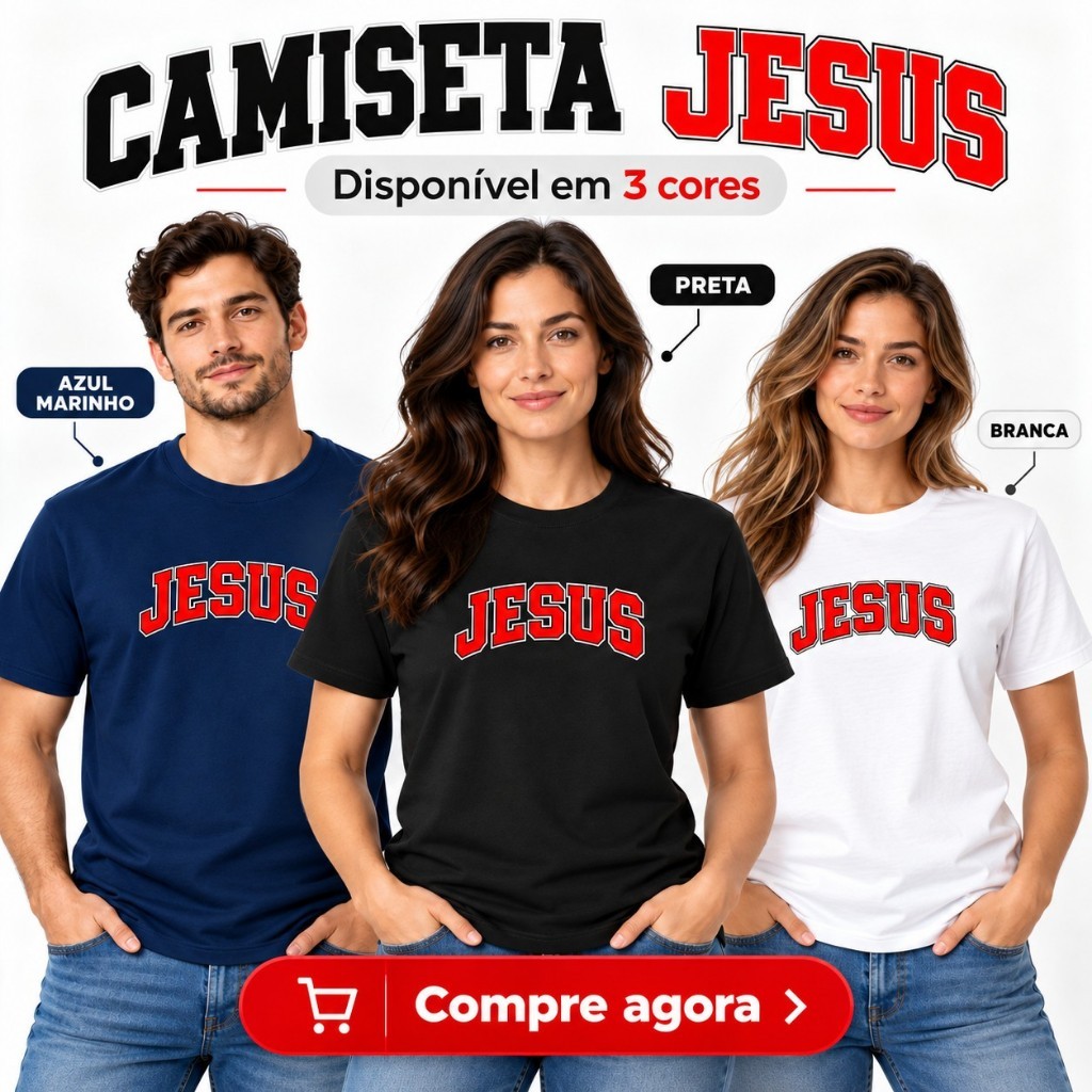 Camiseta Jesus Cristo Gospel Unissex 100% Algodão Premium Estampas Variadas