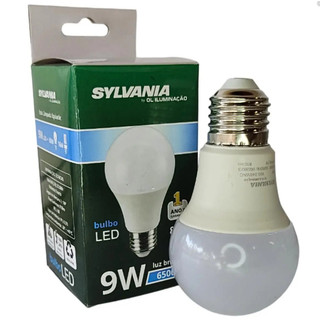 Kit 10 Lâmpadas LED Kian OU SYLVANIA  9W Luz Branco Frio 6500K Bivolt Alta Potência Com Bocal E27