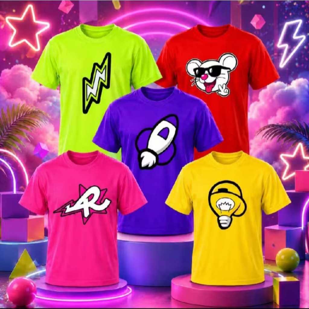 Camiseta Tropa Dos Rosa Infantil Confortável Estampada Com Nome Do Personagem 100% Algodão Premium Envio Rapido
