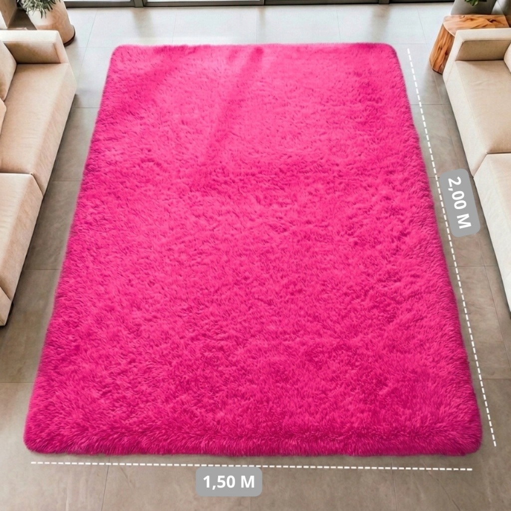 Tapete Peludo, Felpudo De Sala Ou Quarto Luxo  2,00 X 1,50