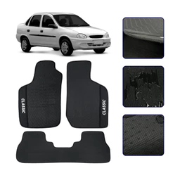 Jogo de Tapete Compatível com Corsa Classic 2003 2004 2005 2006 2007 a 2016 Kit Automotivo 3 PCS