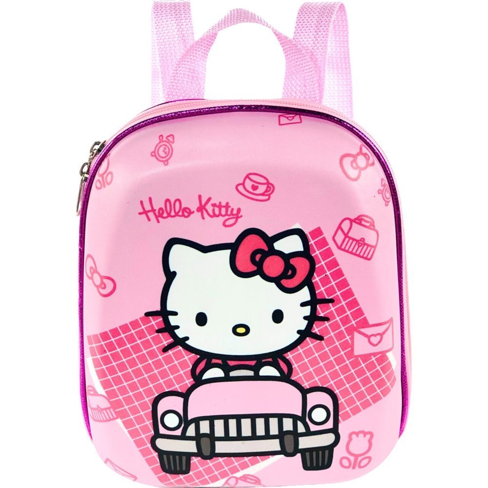 🎀 Mochila Infantil Hello Kitty Escolar Menina Rosa Alças Costas Soft Original