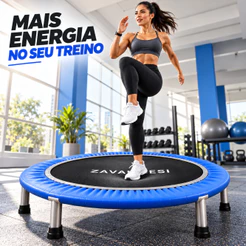 Trampolim Jump Profissional Com Capa Saia Diâmetro 1 M 200kg Mini Reforço Cama Elástica Elastica Academia