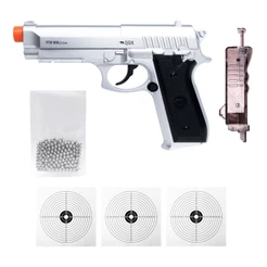 PISTOLA AIRGUN PT92 SILVER 4,5MM NBB QGK +ESFERA+ALVO