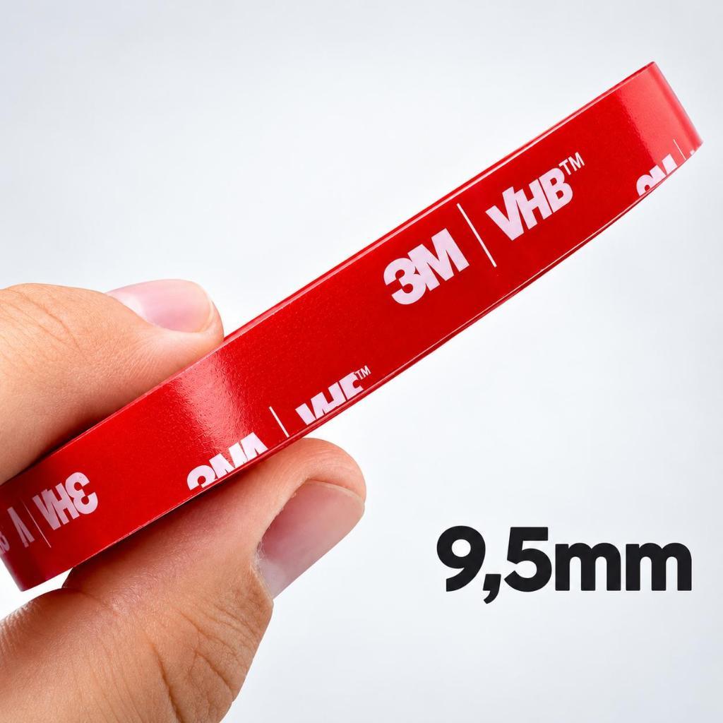 Fita Dupla Face 9,5mm VHB - 3M Extra Forte Fixa forte transparente