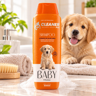 Shampoo para Cachorro Filhote 500ml Shampoo Cachorro Filhote Shampoo Pet Suave Cheiroso UP Clean Cleaner