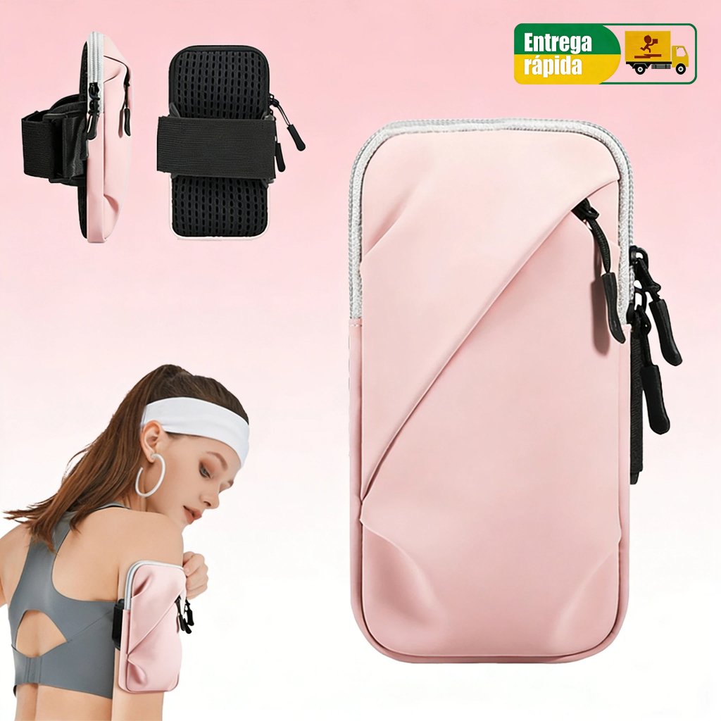Braçadeira Suporte Universal Celular Smartphone Impermeável P/ Corrida Caminhada e Ciclismo Academia