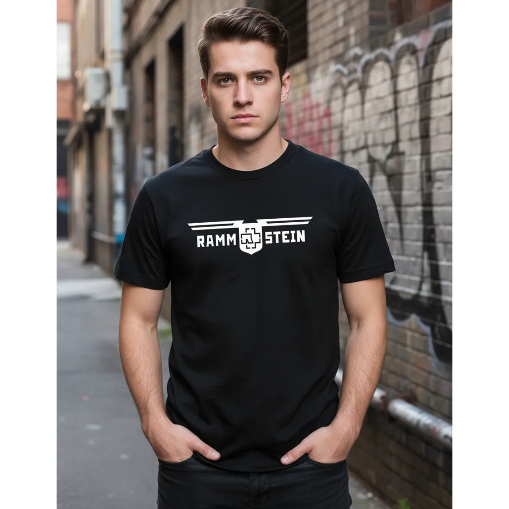 Camiseta Rammstein Banda De Rock Estampa Relevo