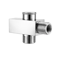 Desviador Ducha Banheiro Válvula De Desvio De Chuveiro Inox Cromado Quadrado