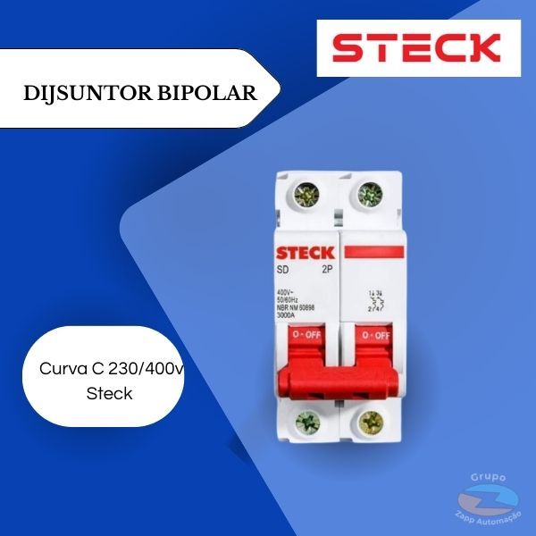 Mini Disjuntor Bipolar SDD62C Steck