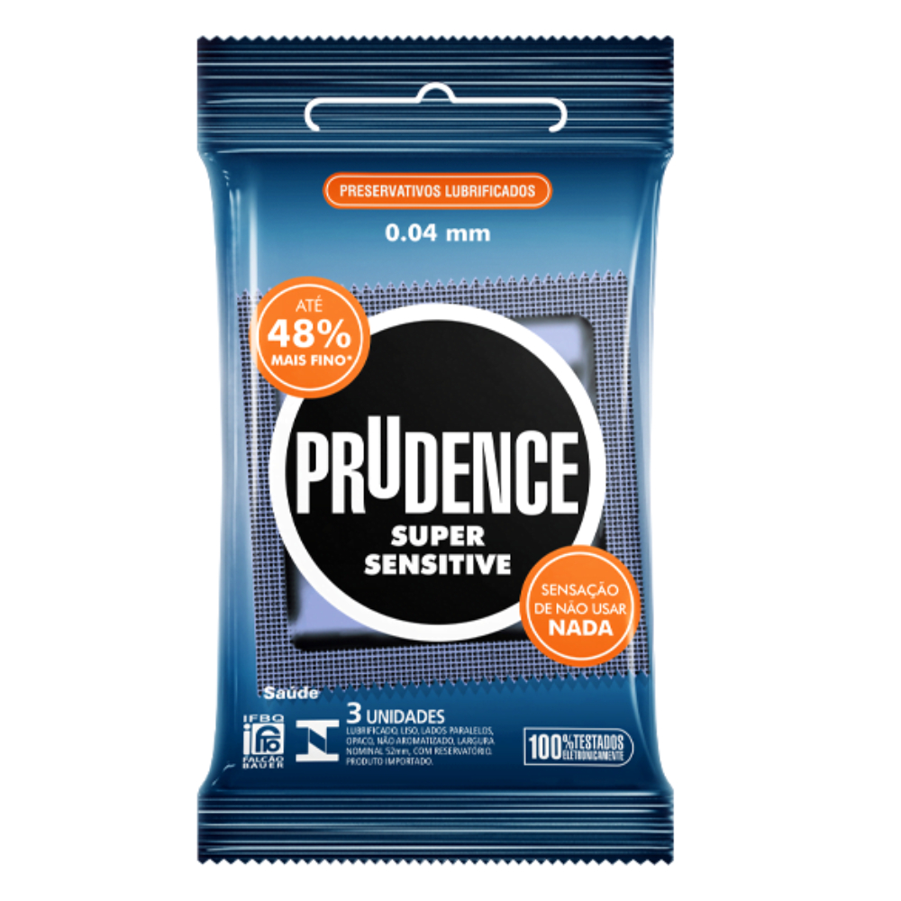 Preservativo Prudence Super Sensitive Extra Fino em Oferta na Shopee