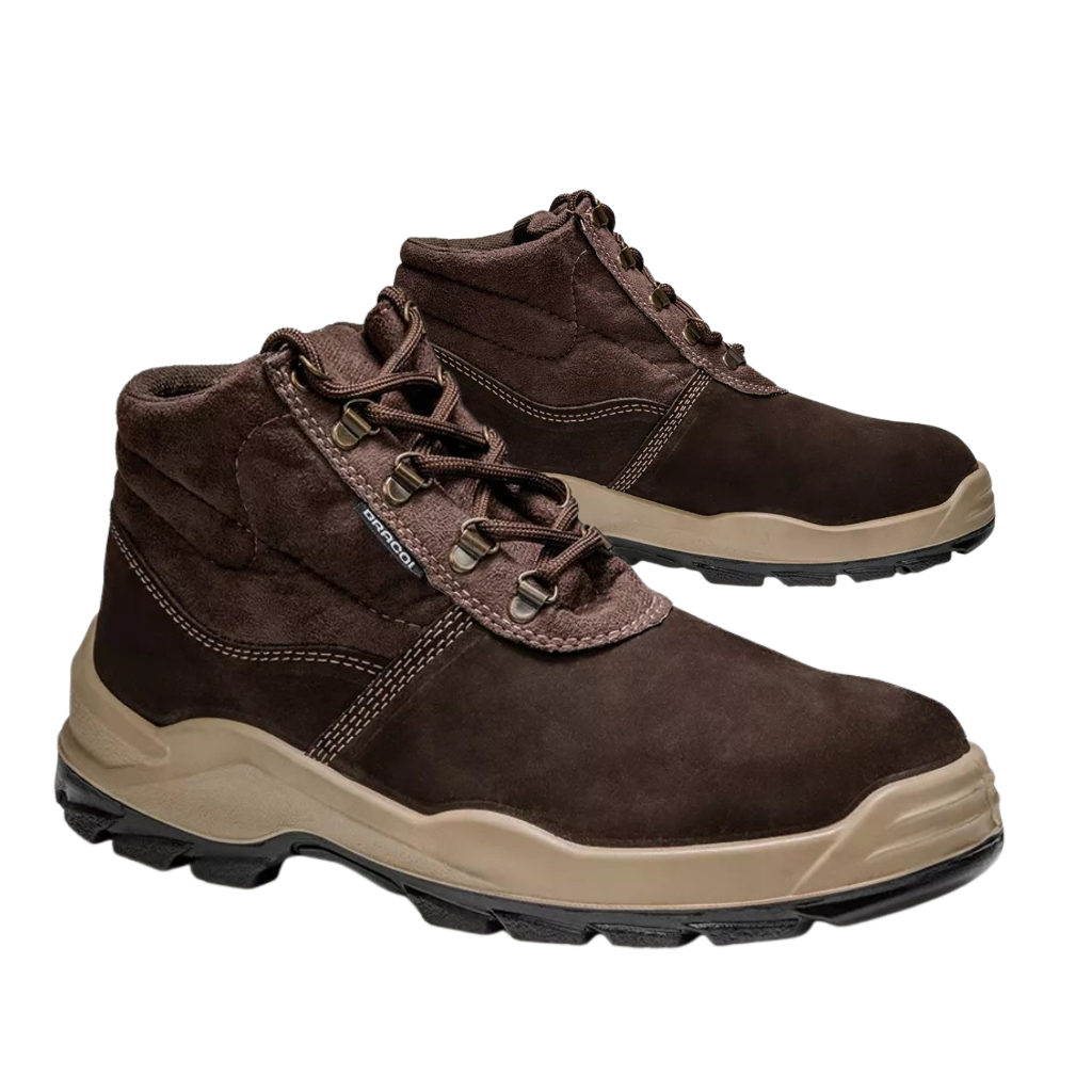 Bota Botina Segurança Trabalho EPI Bracol Original BAFN Couro Nobuck Bico Composite Eletricista