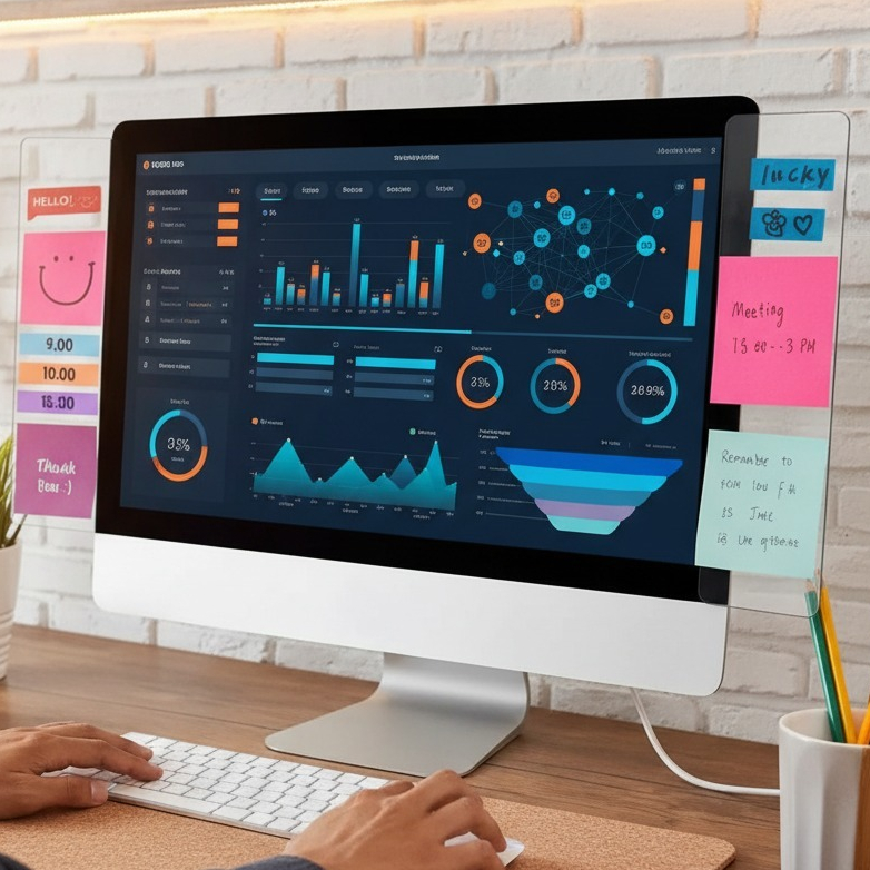 Suporte de Monitor para Bloco de Notas Anotação Lembrete Home Office Escritório Computador Notebook em Oferta na Shopee