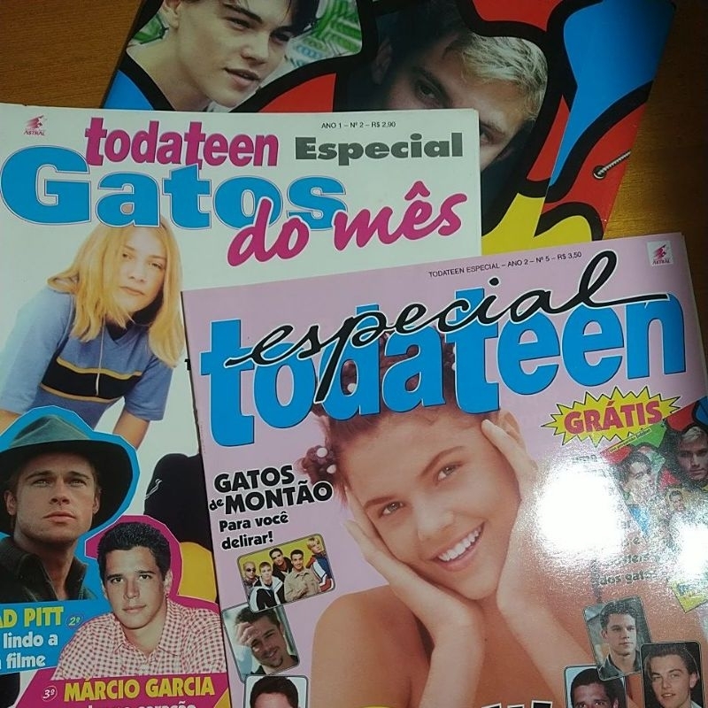 Kit 2 Revistas TodaTeen Especial com Hanson, mais pasta, original dos anos 90, raridade nostálgica