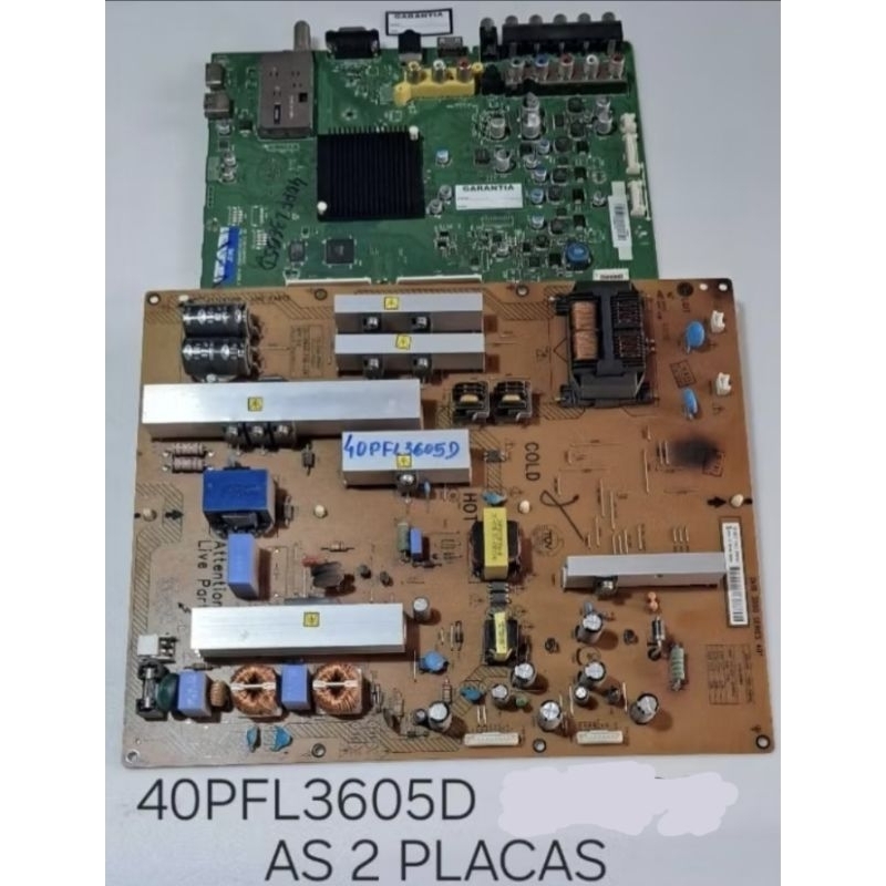 PLACA PRINCIPAL + FONTE TV PHILIPS 40PFL3605D FOTOS,VÍDEO E DESCRIÇÃO