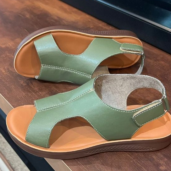 Detalhes do Sandália Feminina Ultramacia Terapêutica Fascite Plantar Verde