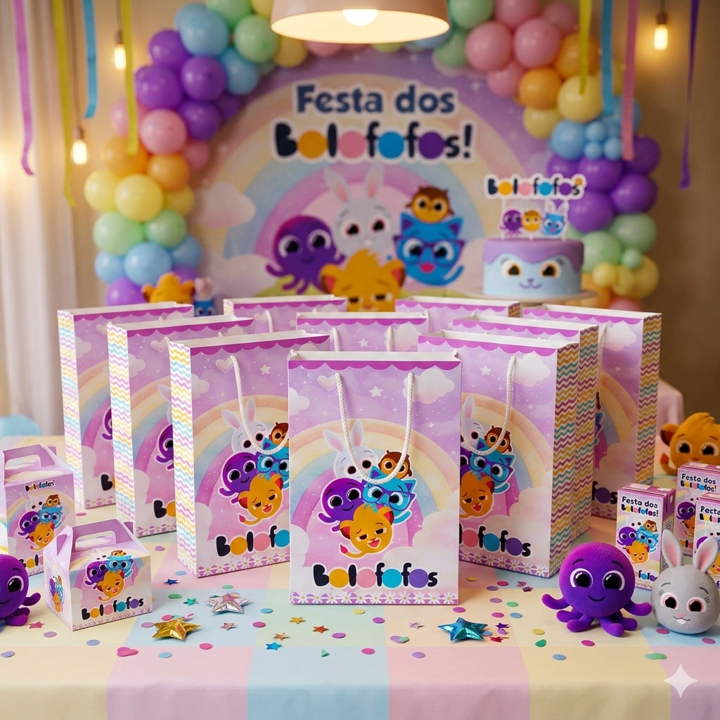SACOLINHA PERSONALIZADA LEMBRANÇINHA BOLO FOFO MENINA FESTA INFANTIL DECORAÇÃO ANIVERSARIO