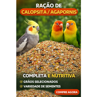 RAÇÃO PARA CALOPSITA/AGAPORNIS - LINHA ESPECIAL DE ALIMENTOS/ALPISTE PARA PÁSSARO 5KG em Oferta na Shopee