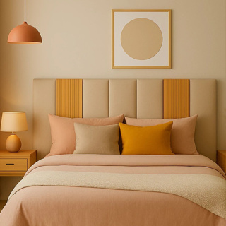 KIT ATÉ 13 PLACAS DE CABECEIRA ESTOFADA + RIPADO MODULAR FREIJÓ CAMA BOX em Oferta na Shopee