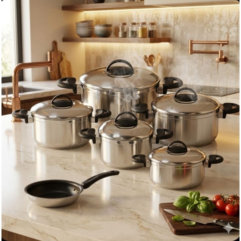 Jogo de Panelas 6 Peças Alumínio Polida Grossa + BARATO 5 Caçarola Panela Caçarola  + 1 Frigideira Para Ovo nº 12 em Oferta na Shopee