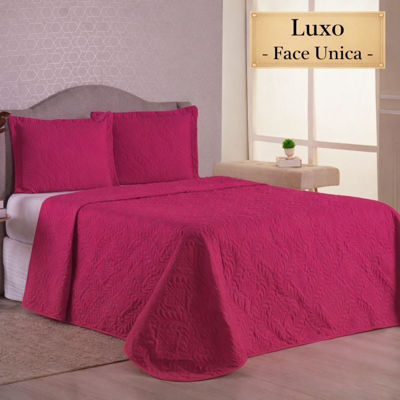 Kit Colçha Cobre Leito Luxo Matelado Tamanhos Queen-Casal-Solteiro-King - MELHOR CUSTO BENEFÍCIO - varias cores