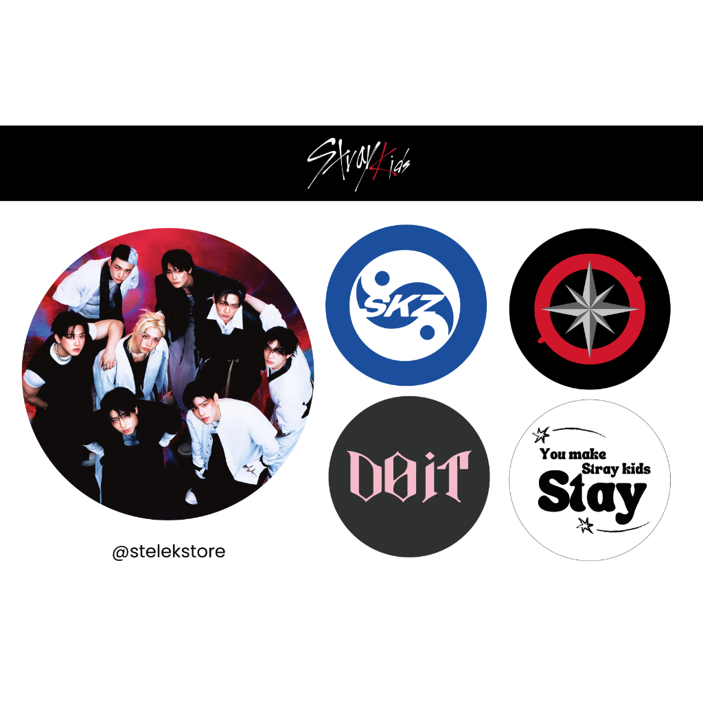 Kit Bottons STRAYKIDS SKZ - KPOP IDOL - Broche - Pin - Fanmade