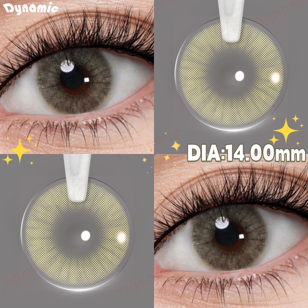 Lentes De Contato Coloridas 2pcs Contatos Coloridos Para Maquiagem De Cosméticos Brown Eyes-DY