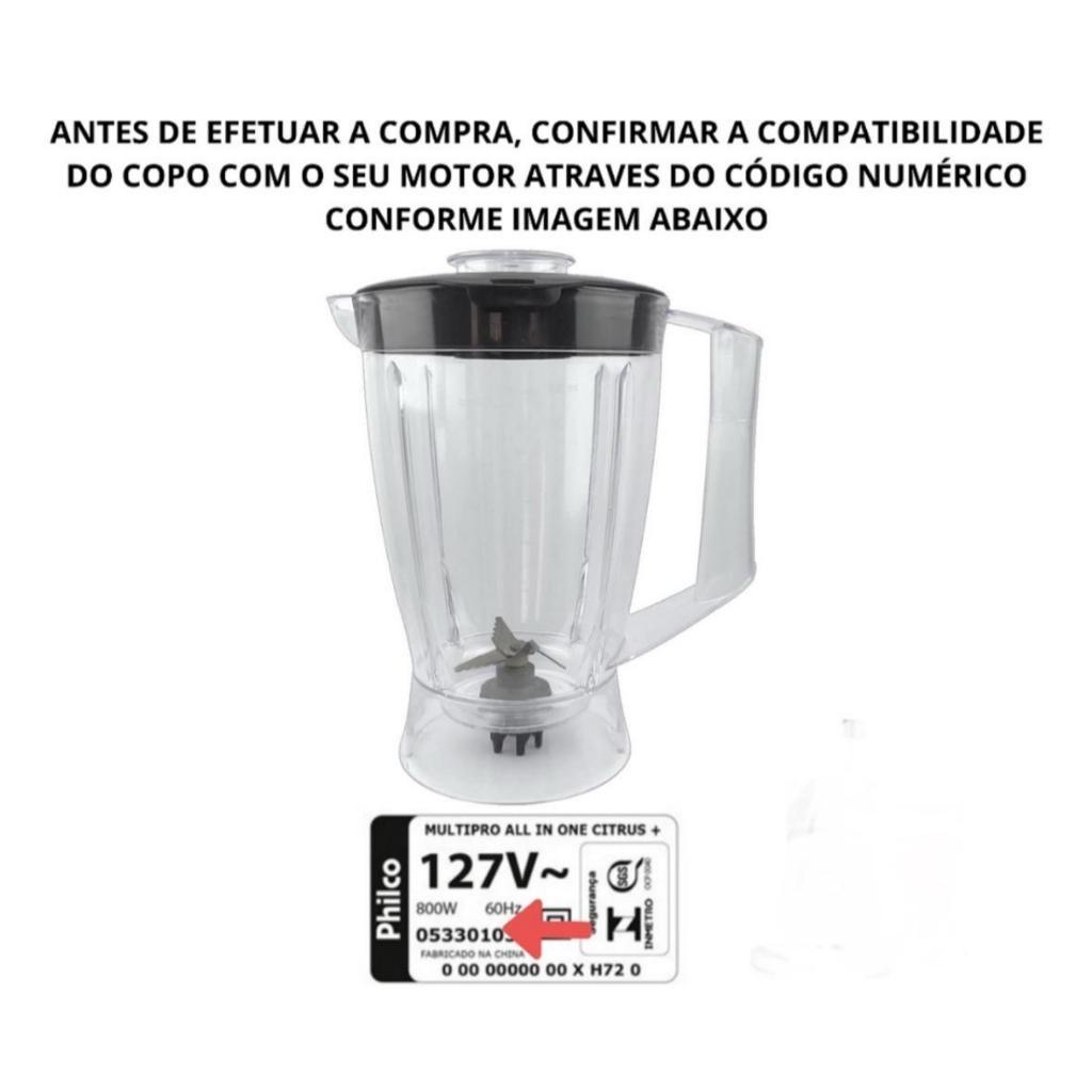 Copo para Liquidificador  Multiprocessador All In One 2 Acrilico cristal
