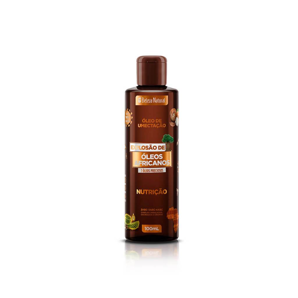Óleo de Umectação Beleza Natural Explosão de Óleos Africanos 100ml bn.Explosão em Oferta na Shopee