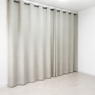 Cortina de Linho Lisa 2,80m x 2,40m Sem Forro Para Sala e Quarto