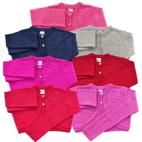 Bolerinho de lã feminino infantil