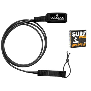 Leash Strep Surf 6´x 5mm Competição + Parafina Soul Fins 30gr em Oferta na Shopee