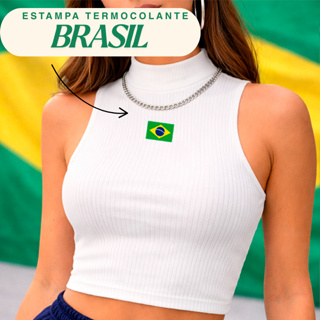 Kit Mini Bandeirinha do Brasil Termocolante 5x 3cm para Roupa Manga Blusas Biquini em Oferta na Shopee