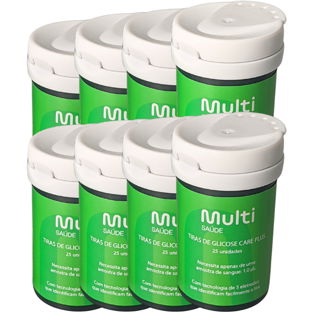 200 Tiras De Glicemia Care Plus Multi Saúde Hc489