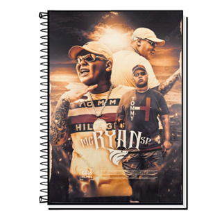 Caderno Escolar MC Ryan SP | Funk - Tubarão | Consciência & Quebrada | Capa Dura com Espiral | 1, 10, 15 e 20 Matérias | em Oferta na Shopee